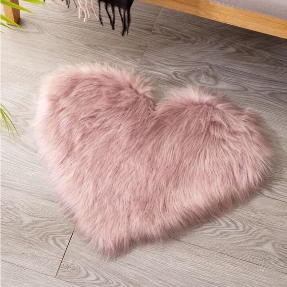 Heart Shaped Fluffy Faux Fur Plush Throw Pillow Case Shaggy Sofa Cushion Cover - Picture 6 of 8